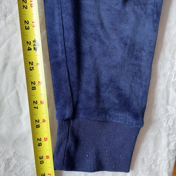 Vintage Navy Blue FILA Velour Tracksuit, Hooded Jacket and Pants Set, M/S - Picture 13 of 13